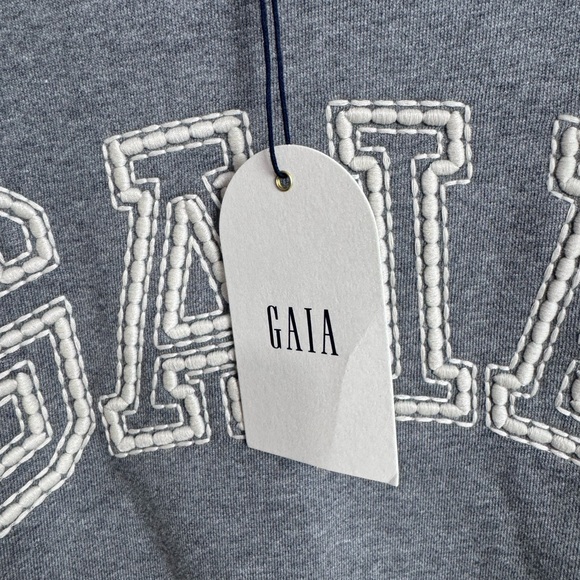 Gap x Cult Gaia Cropped Logo Sweatshirt Size Small NWT Gray - Picture 6 of 7